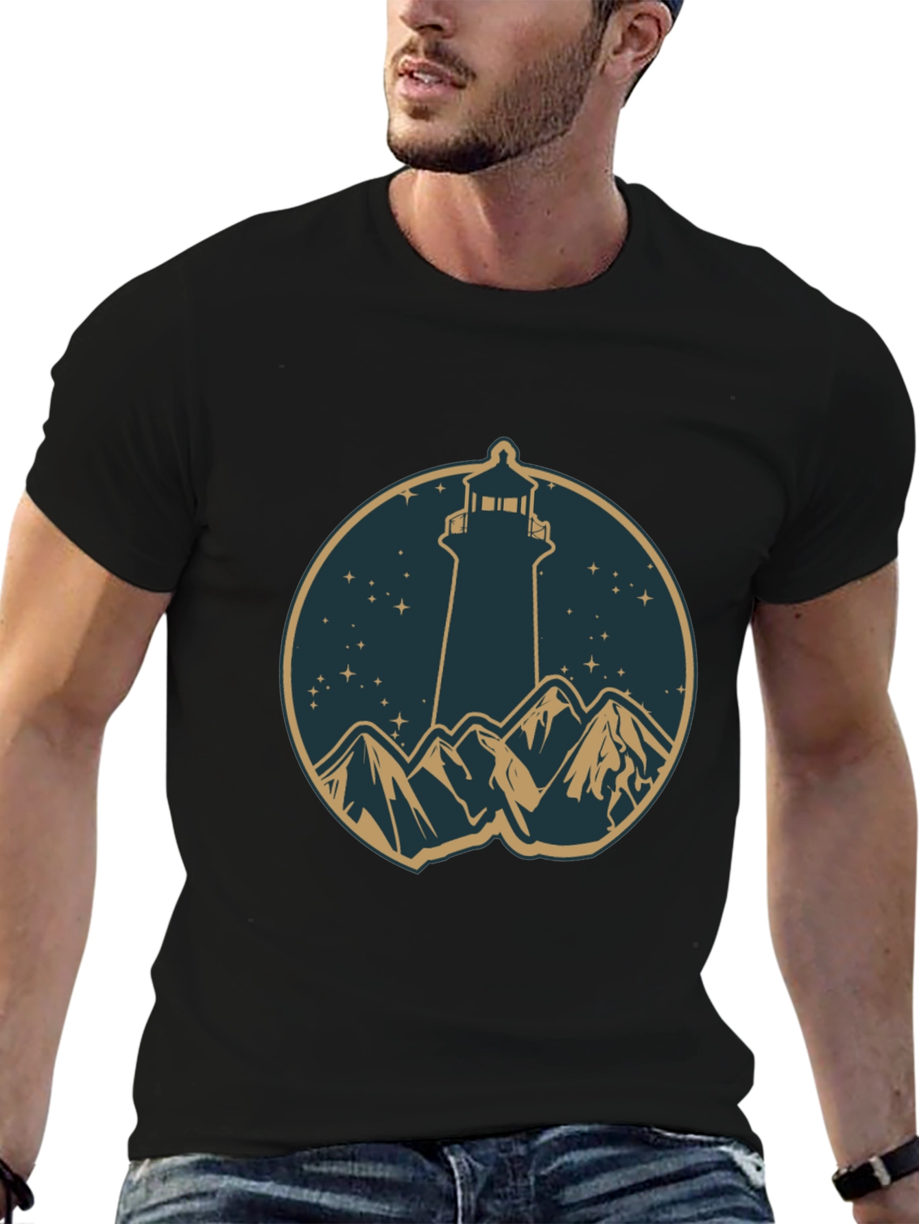 Lighthouse Mountain Graphic T-Shirt