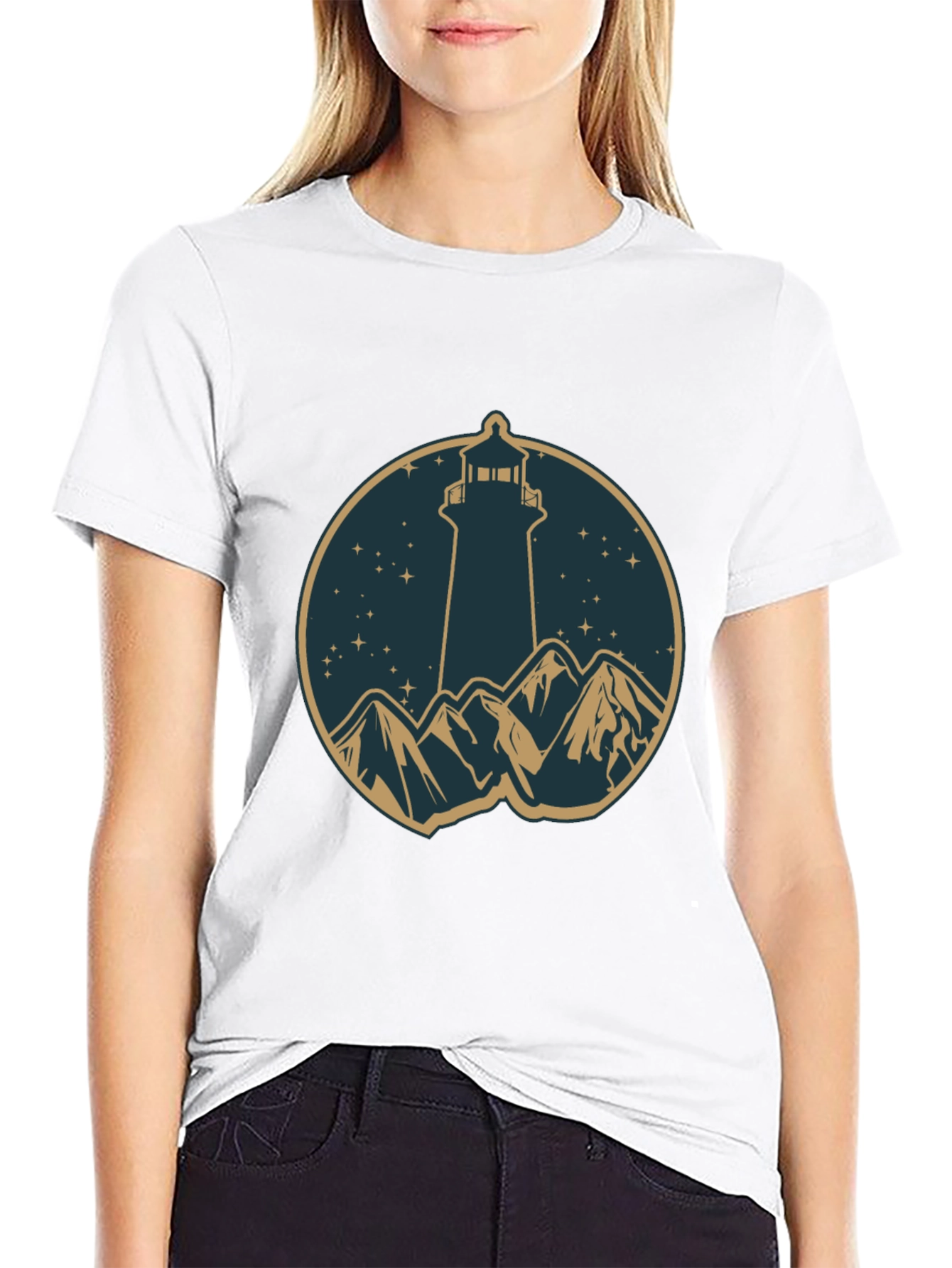 Lighthouse Mountain Graphic T-Shirt