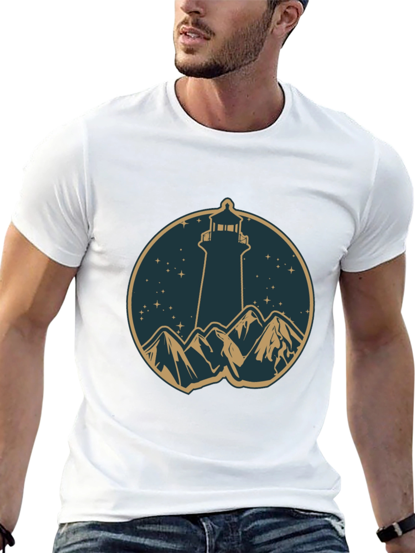 Lighthouse Mountain Graphic T-Shirt
