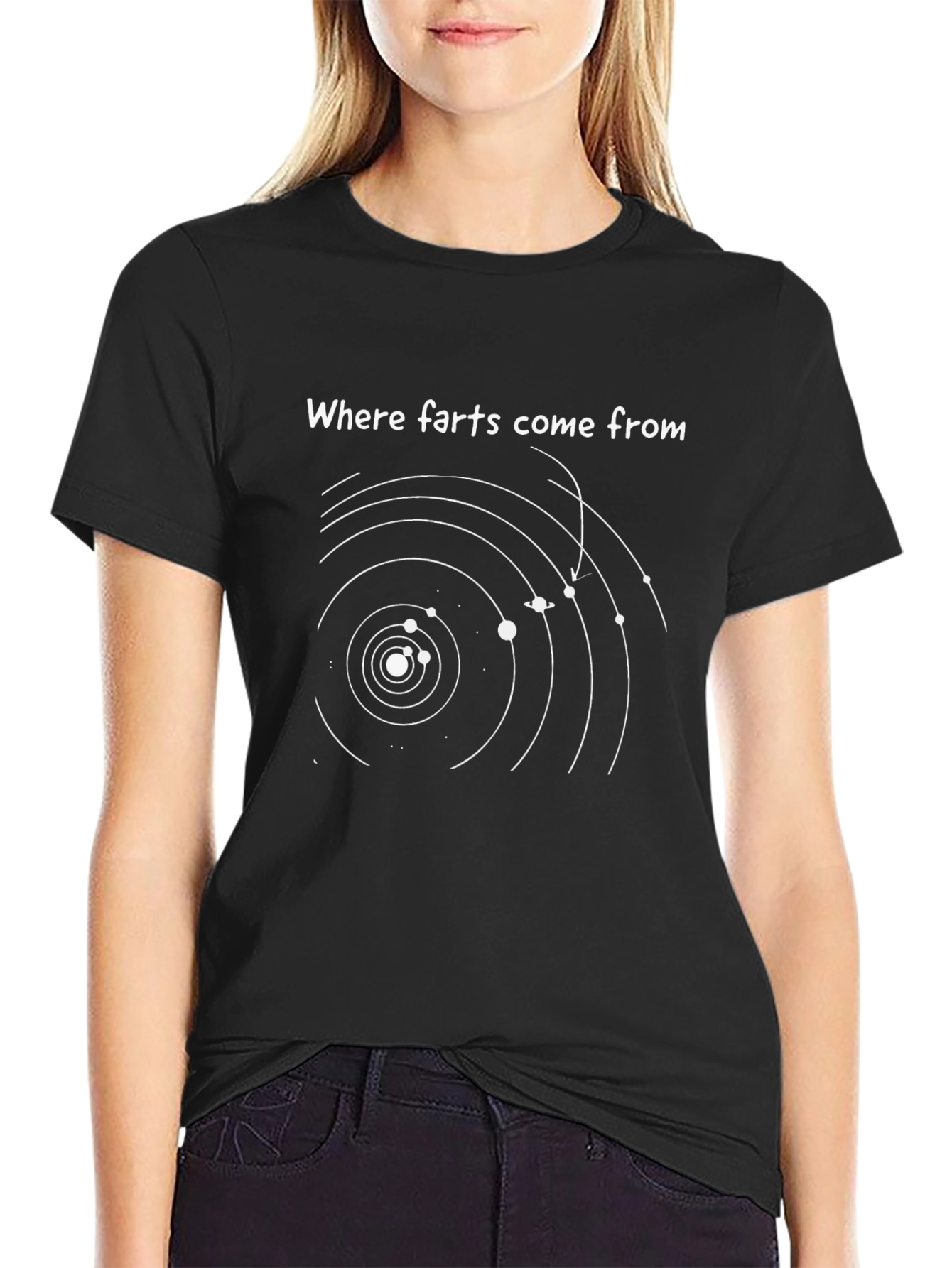 Where Farts Come From Black Graphic T-Shirt