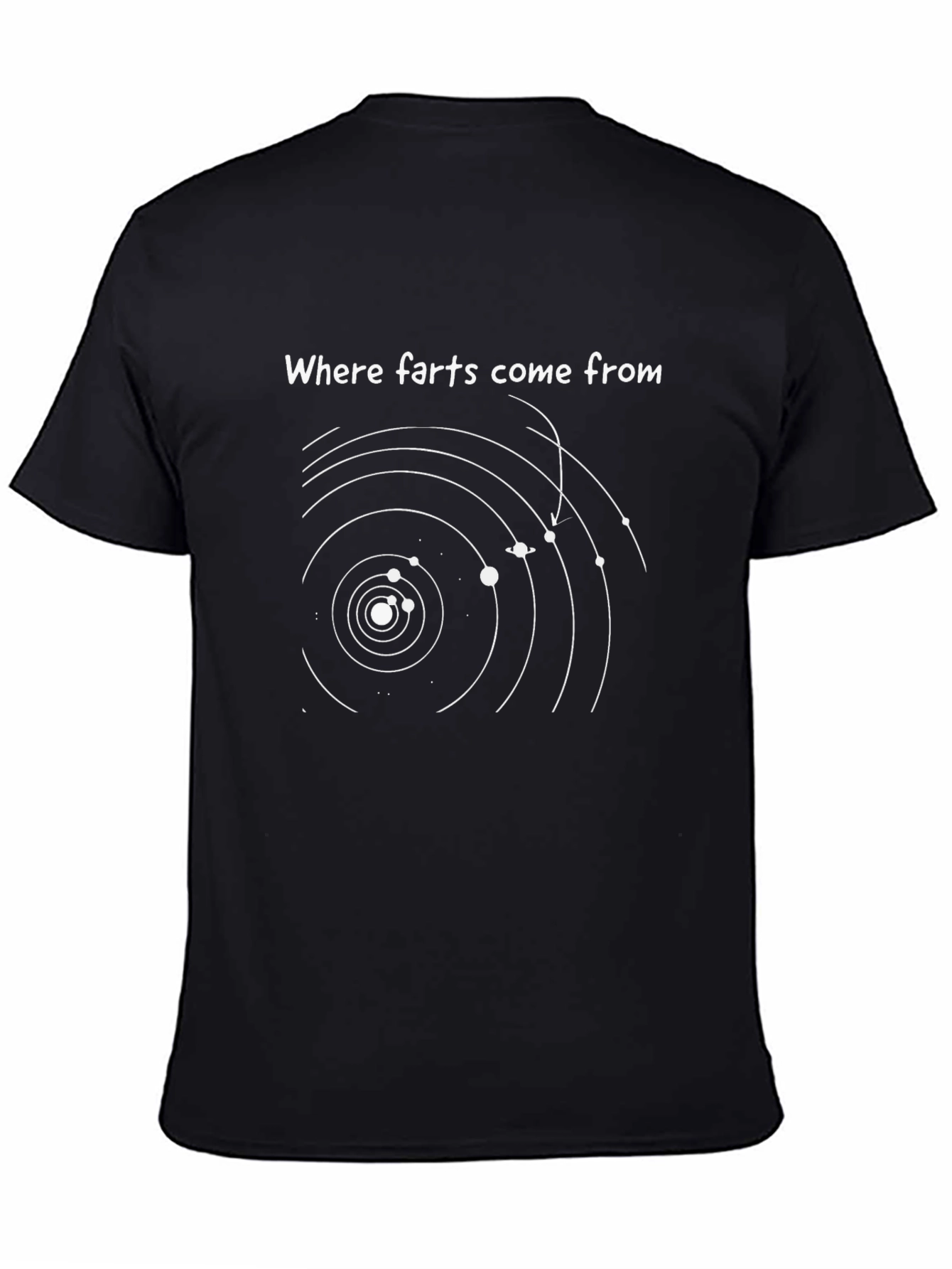 Where Farts Come From Black Graphic T-Shirt