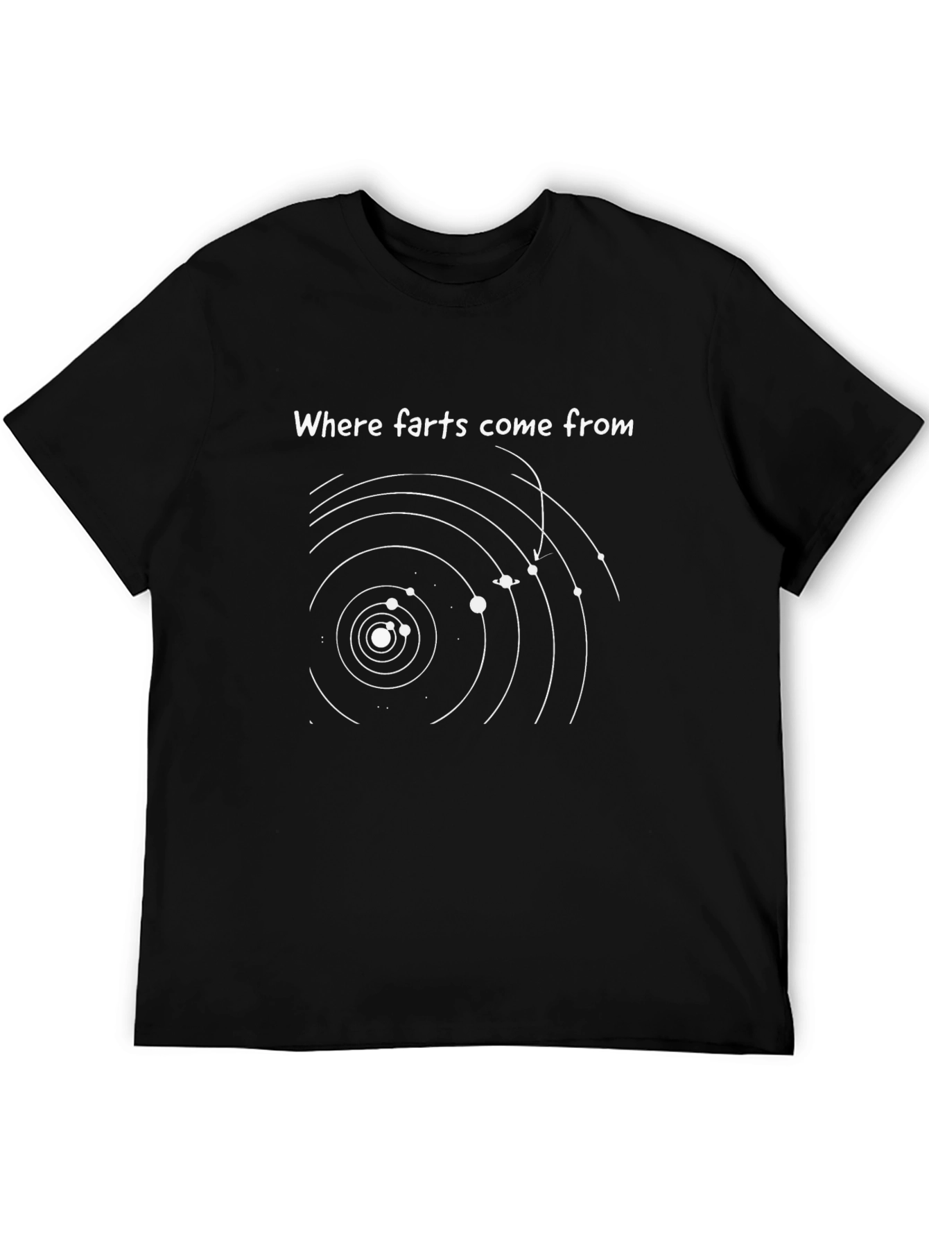 Where Farts Come From Black Graphic T-Shirt
