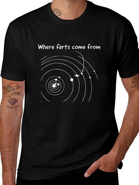Where Farts Come From Black Graphic T-Shirt