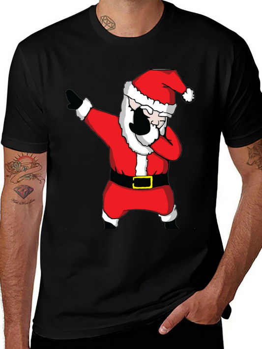 Dabbing Santa Claus Black T-Shirt