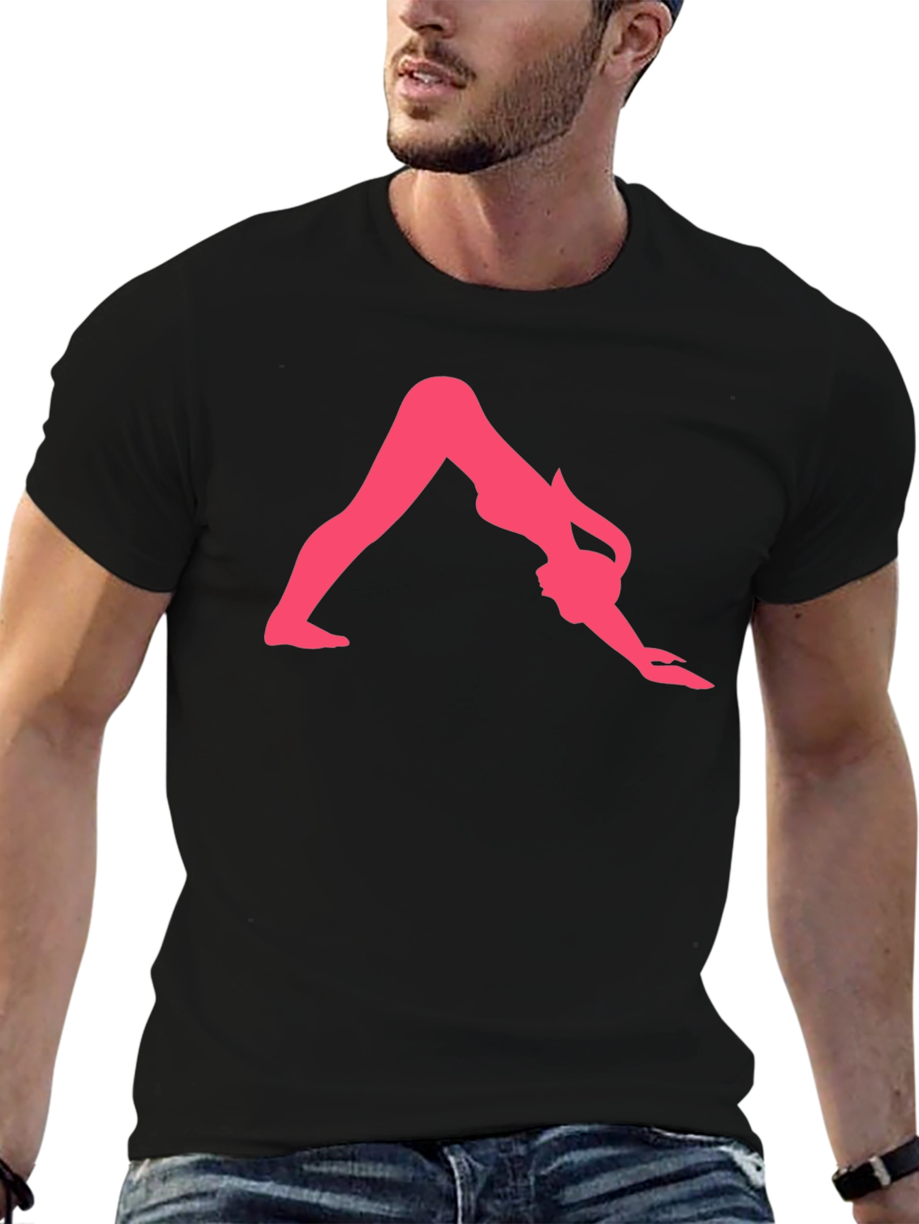 Yoga Pose Graphic Tee - Black Unisex T-Shirt