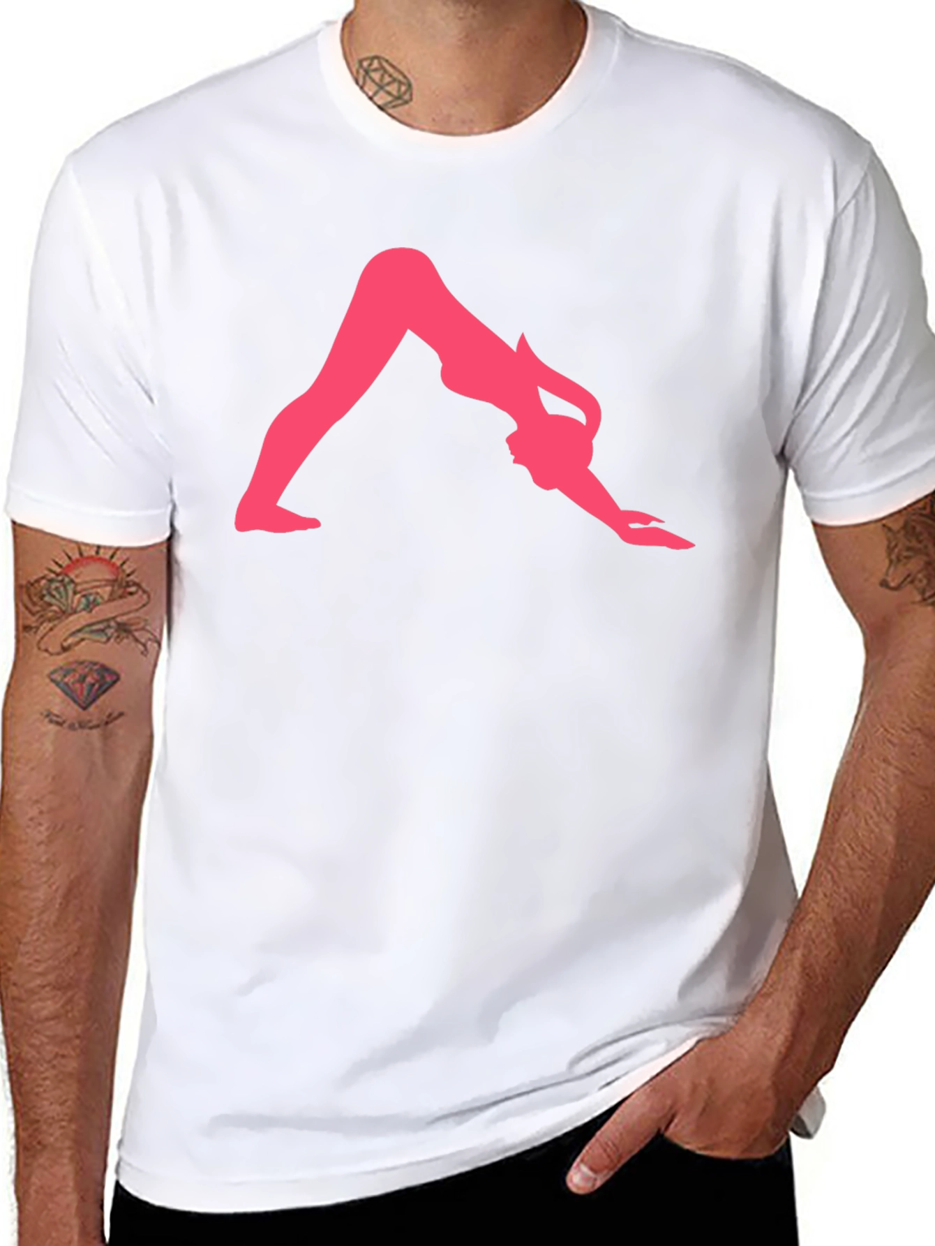 Yoga Pose Graphic Tee - Black Unisex T-Shirt
