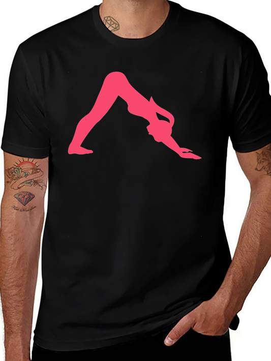 Yoga Pose Graphic Tee - Black Unisex T-Shirt