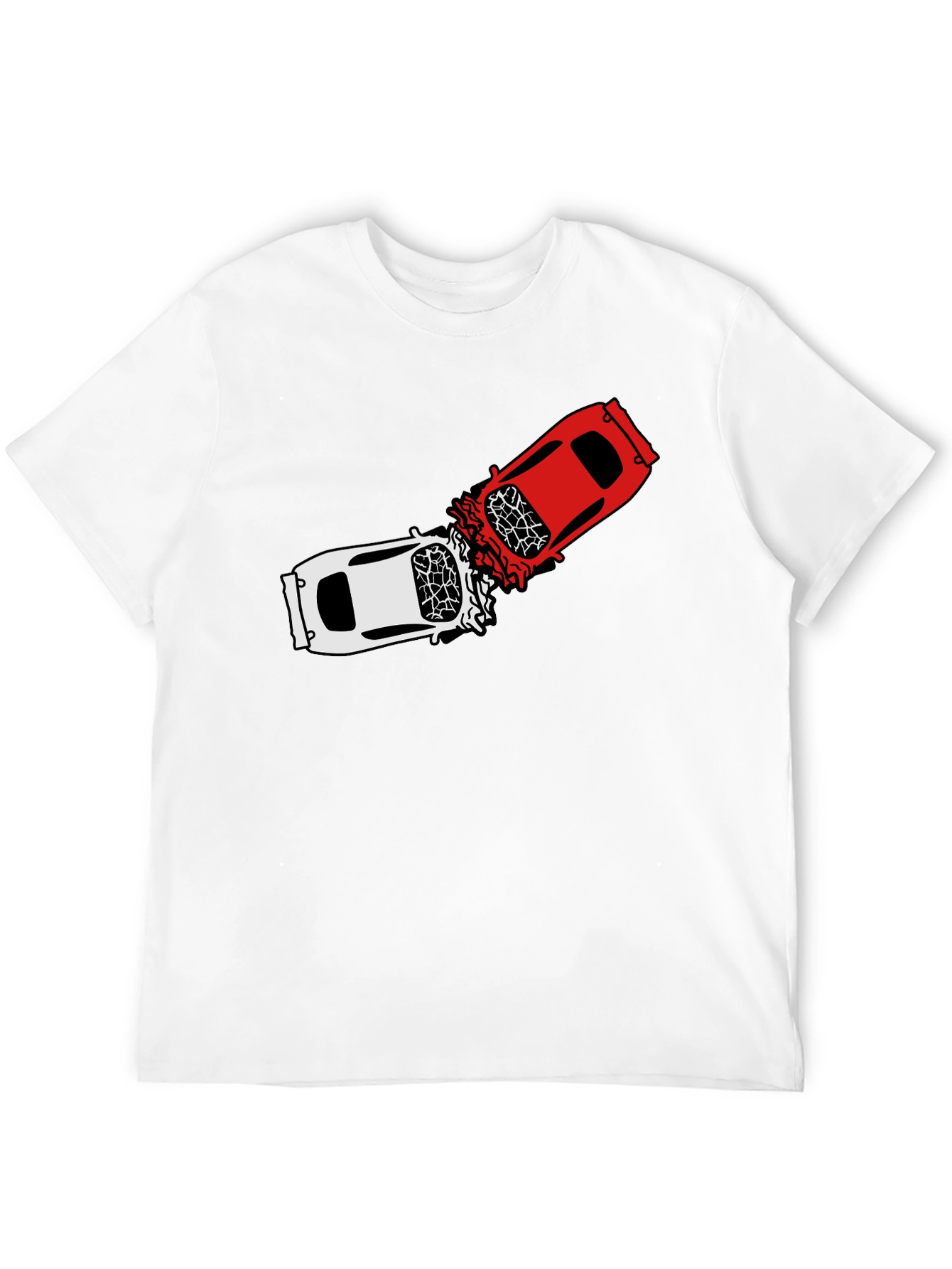 Crashing Cars Black Graphic Tee