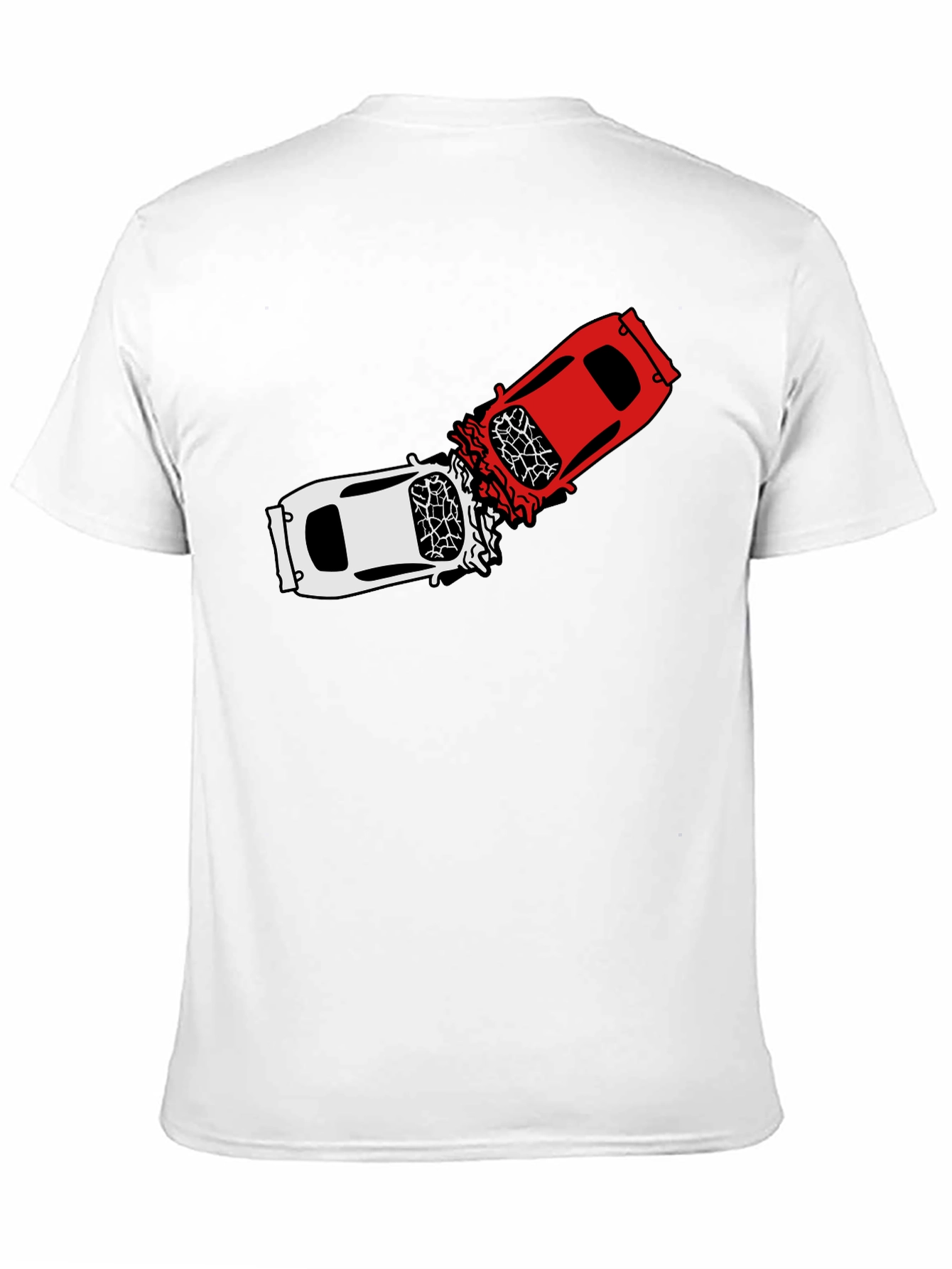 Crashing Cars Black Graphic Tee