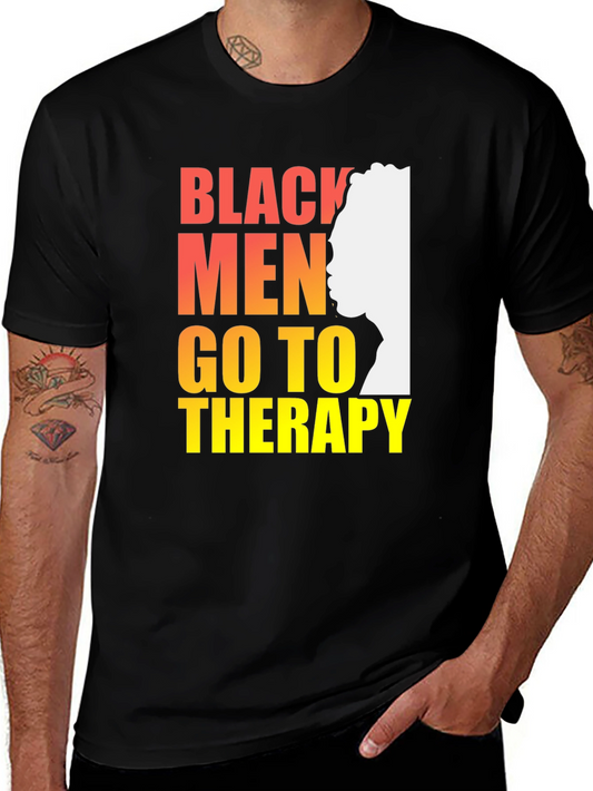 Black Men Go To Therapy Graphic T-Shirt