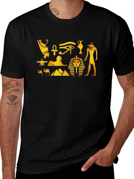 Egyptian Pharaoh Graphic T-Shirt - Black