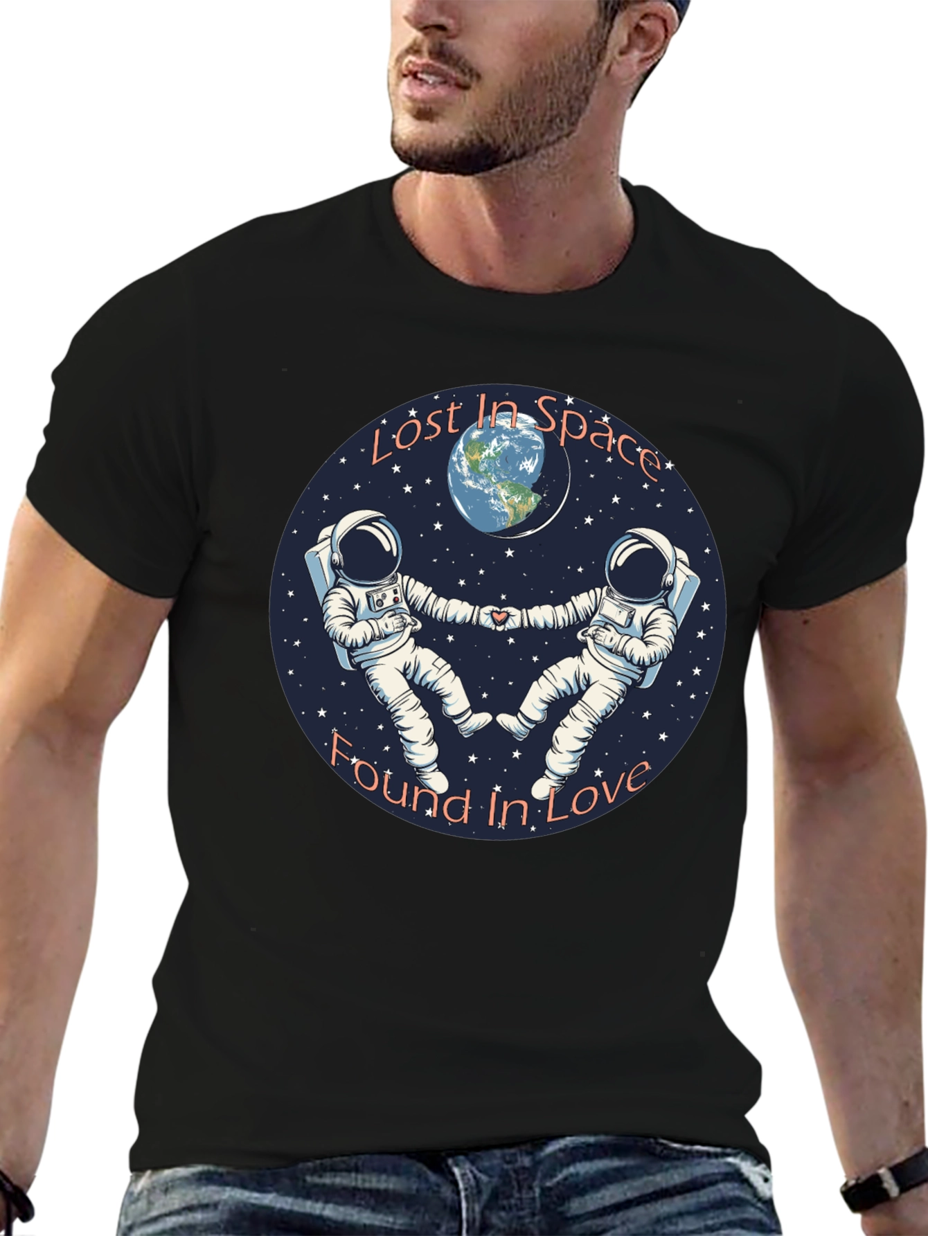 Lost in Space Found in Love Graphic T-Shirt