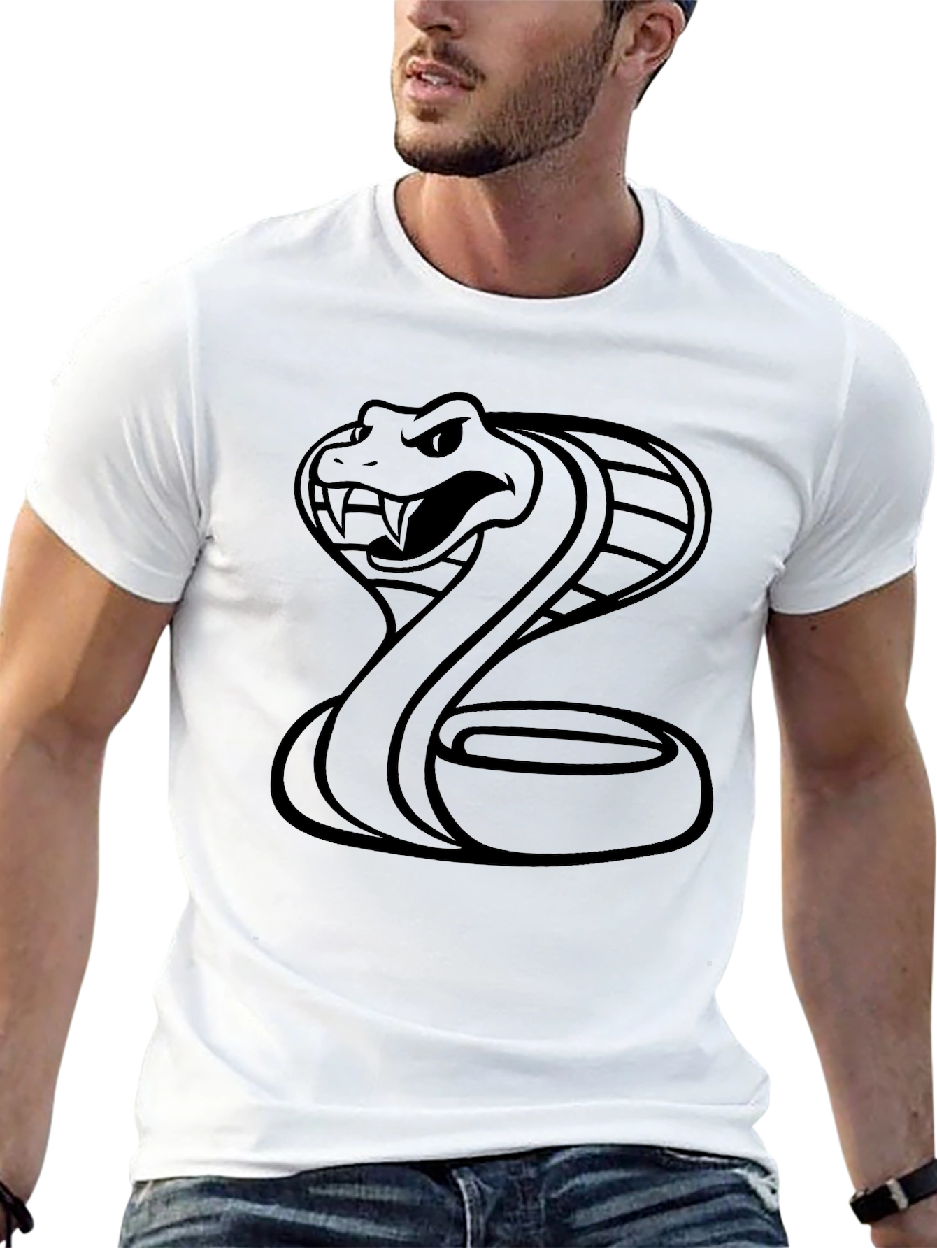 Cobra Graphic Tee - Mens Black Snake T-Shirt