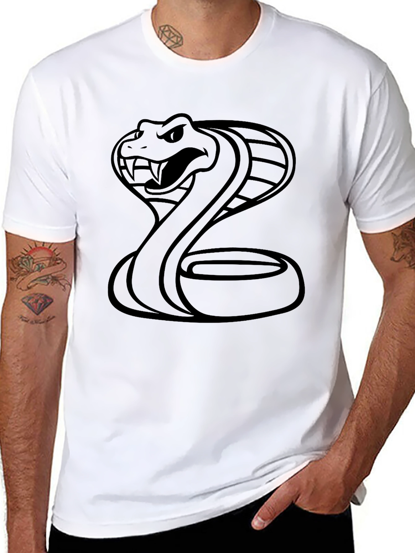 Cobra Graphic Tee - Mens Black Snake T-Shirt