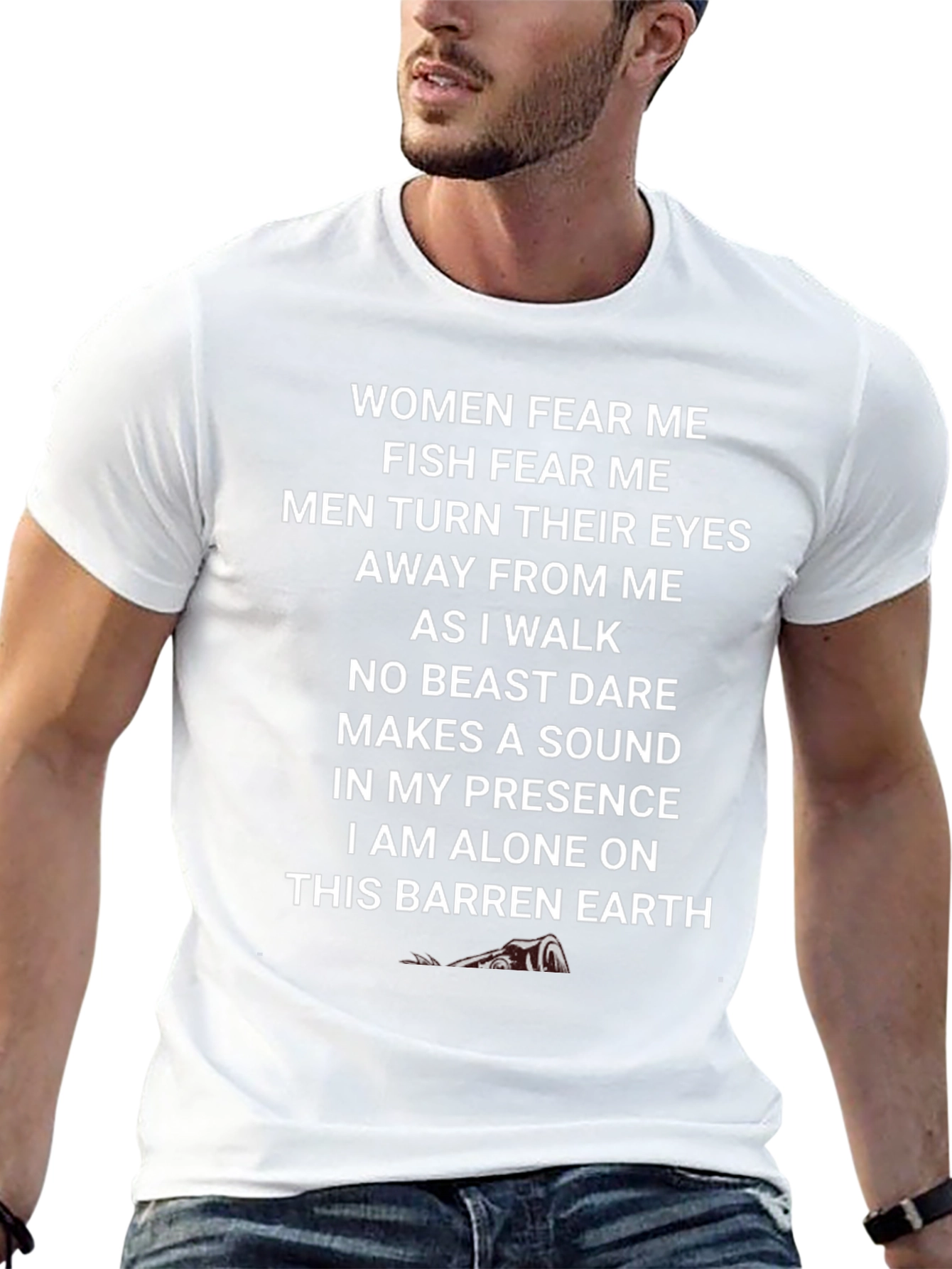 Humorous Women Fear Me Graphic Tee - Black