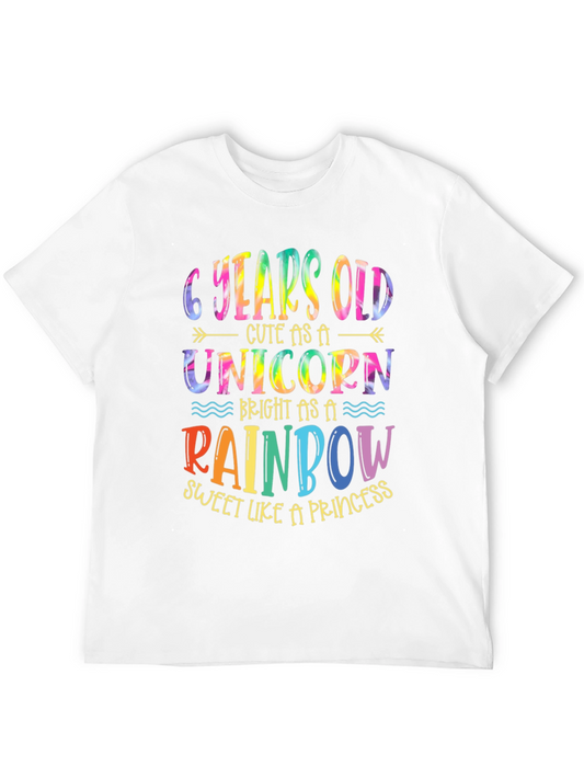 6 Year Old Unicorn Rainbow T-Shirt