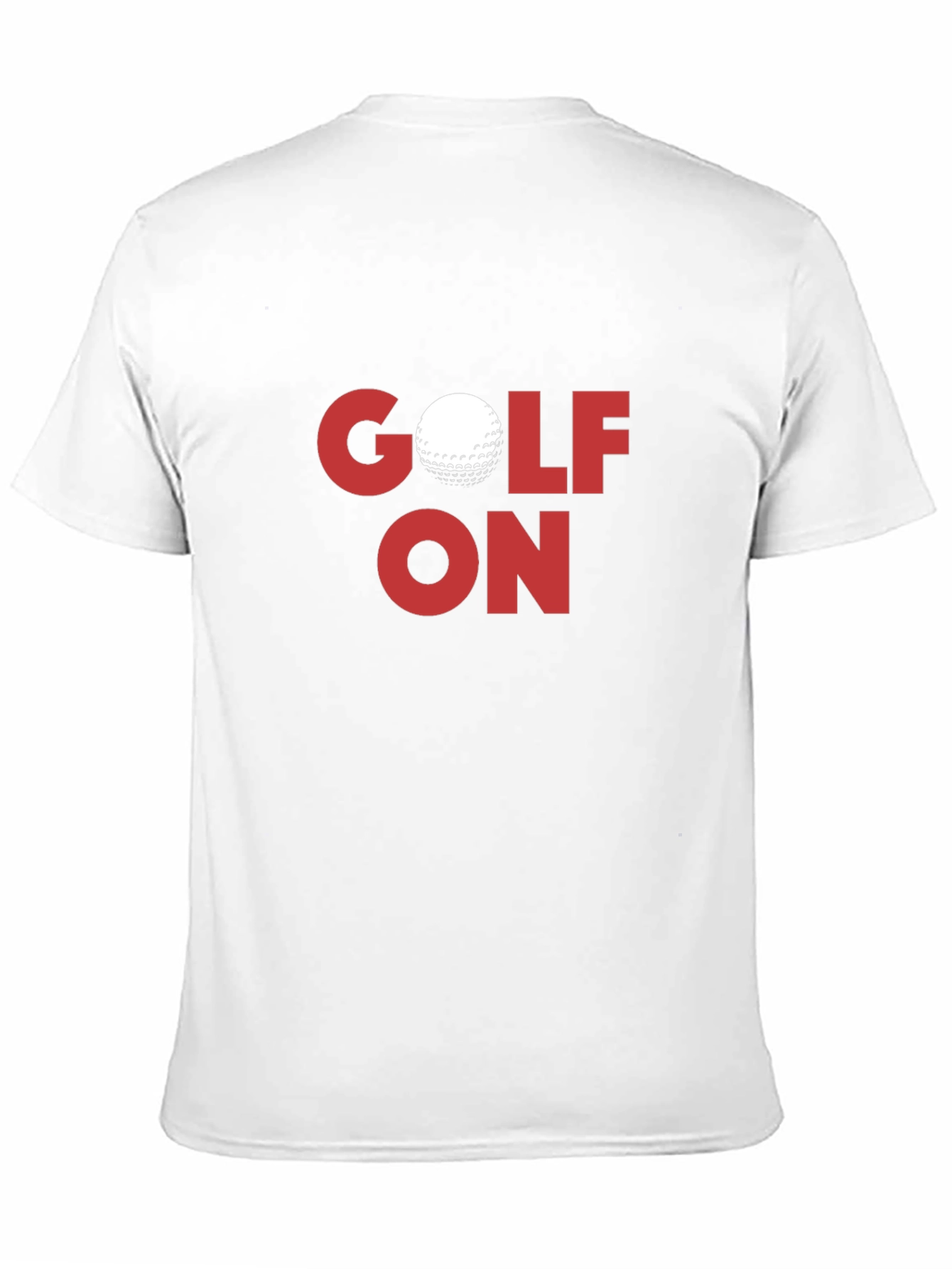 Golf On Graphic Tee - Black Cotton Blend T-Shirt