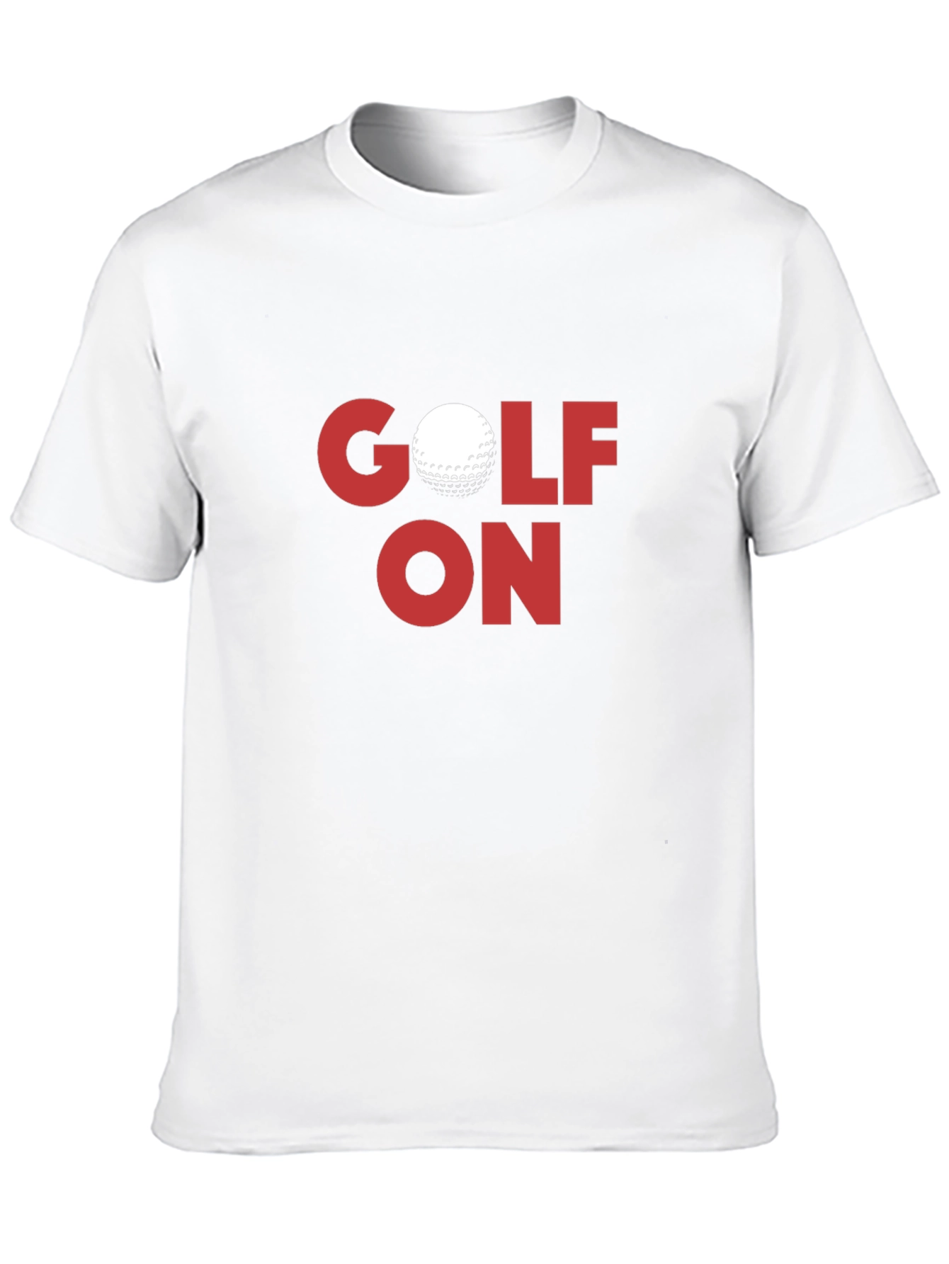 Golf On Graphic Tee - Black Cotton Blend T-Shirt