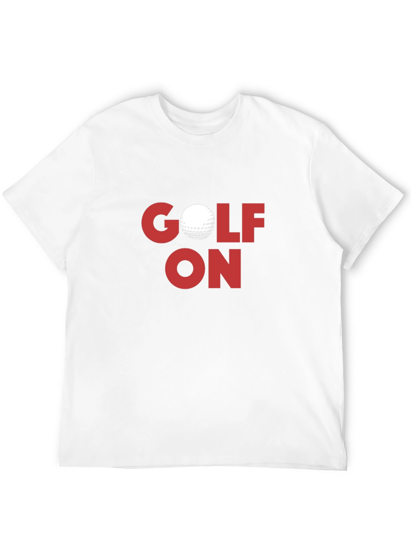 Golf On Graphic Tee - Black Cotton Blend T-Shirt