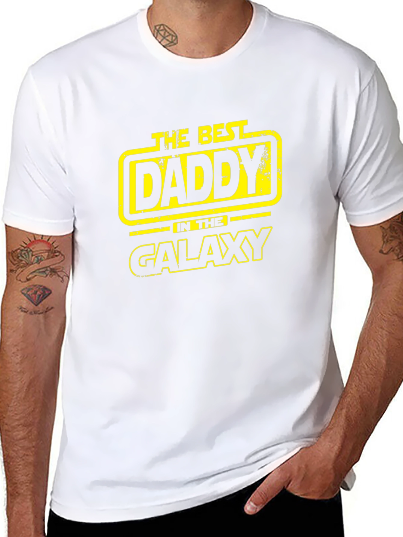 Best Daddy in the Galaxy Black T-Shirt