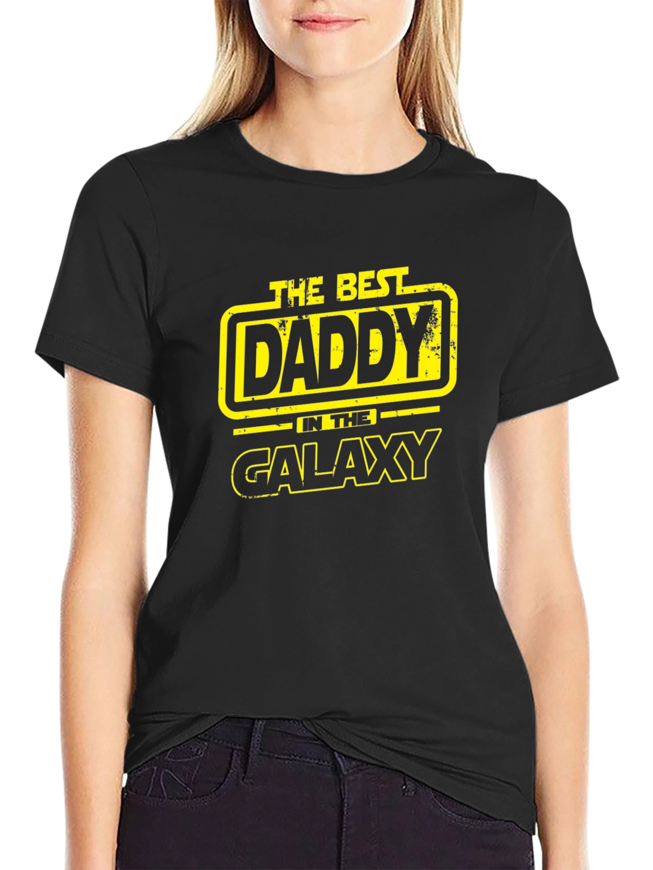 Best Daddy in the Galaxy Black T-Shirt