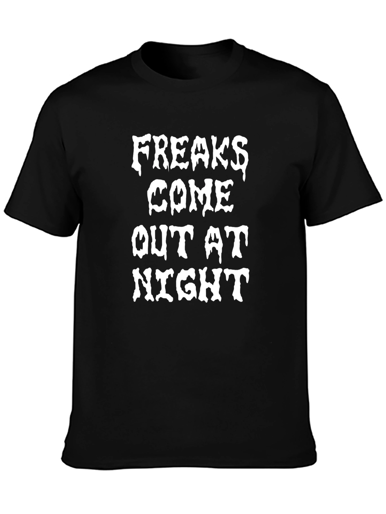 Freaks Come Out at Night Graphic Tee - Black