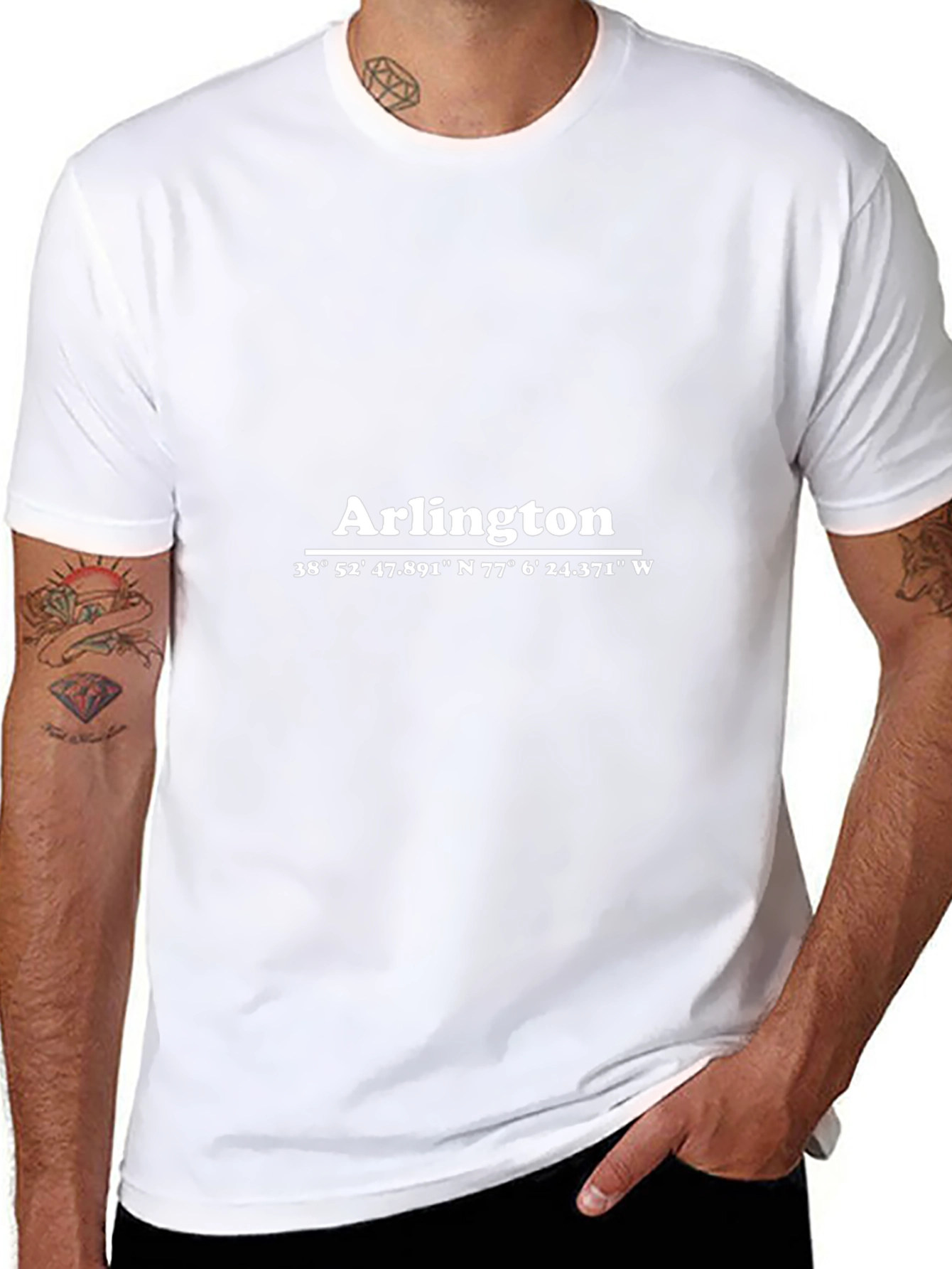 Arlington Coordinates Black T-Shirt