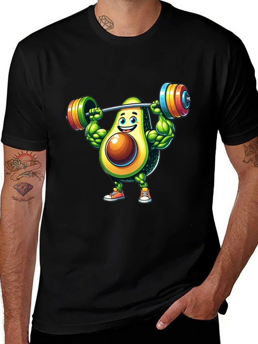 Avocado Gym Workout Graphic T-Shirt