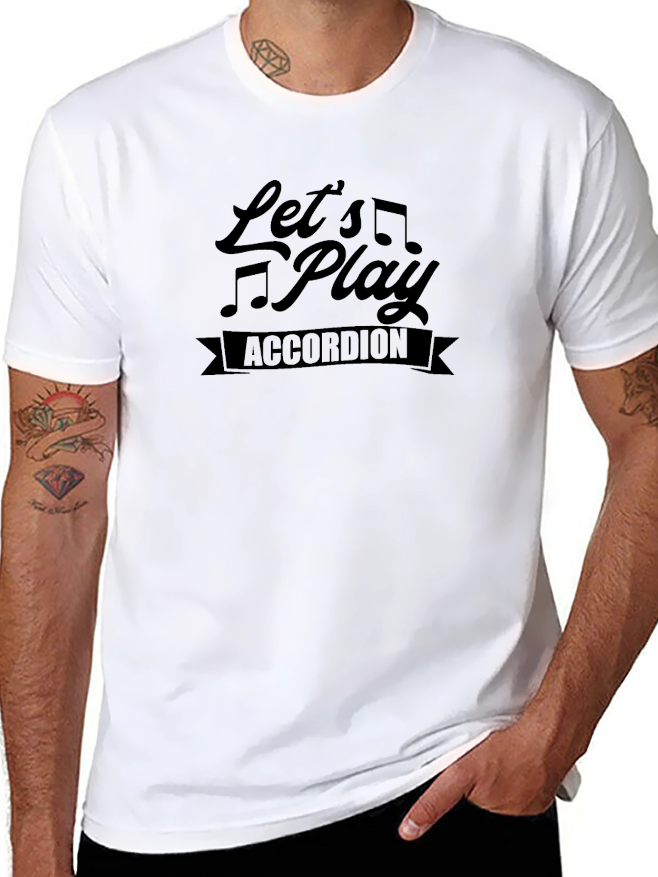 Lets Play Accordion Graphic Tee