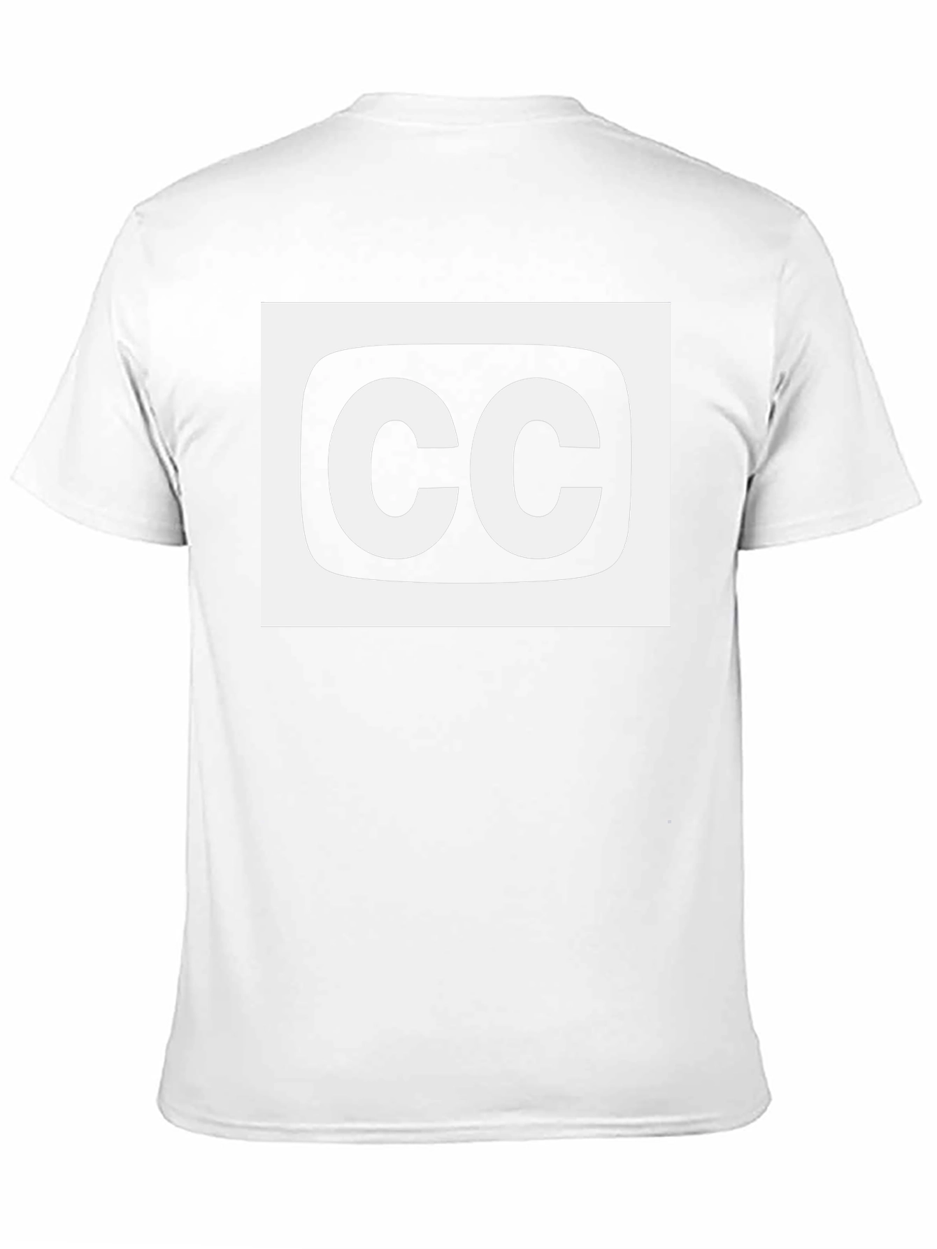 Closed Caption T-Shirt: Black Cotton White CC Logo