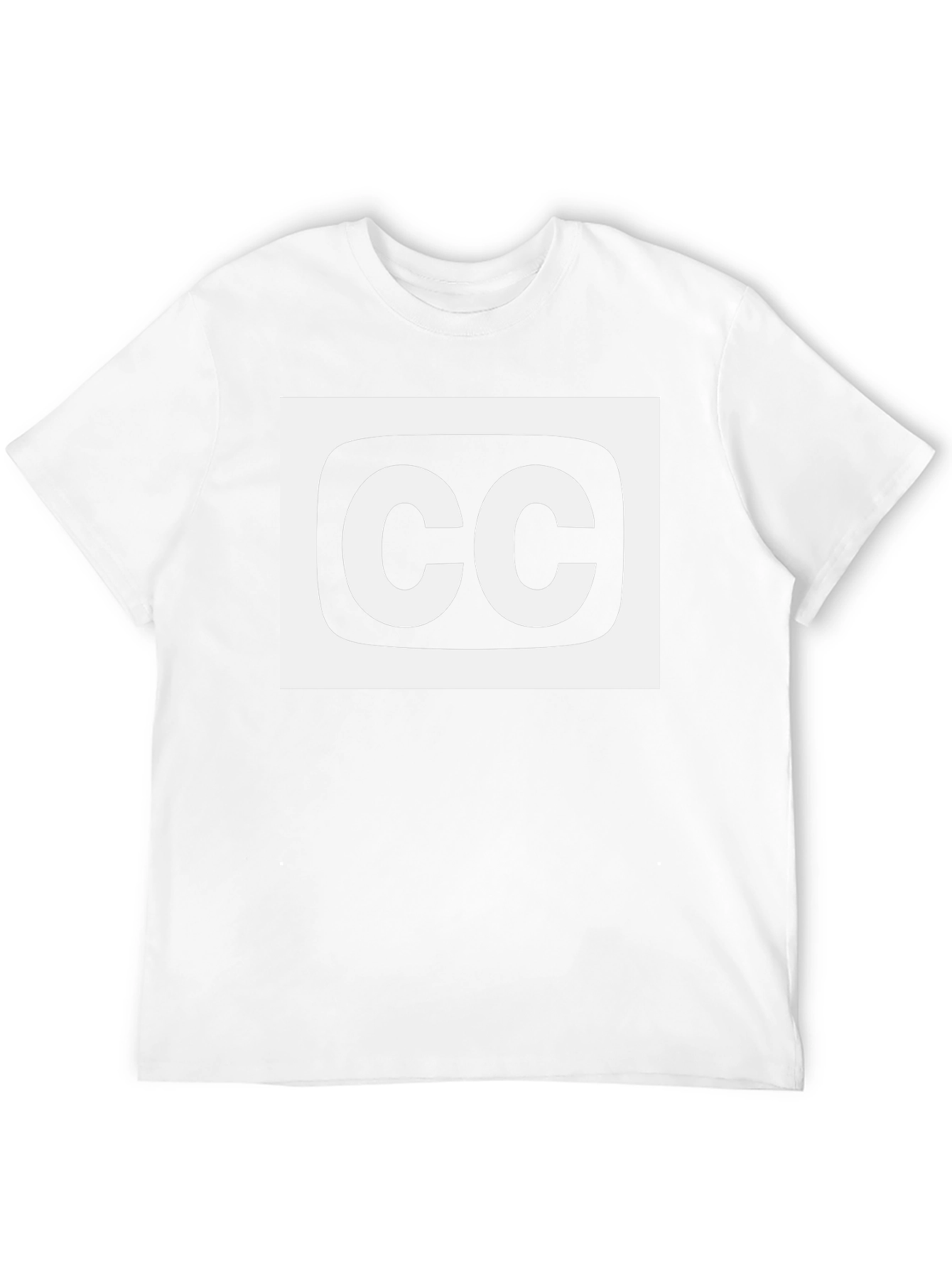 Closed Caption T-Shirt: Black Cotton White CC Logo