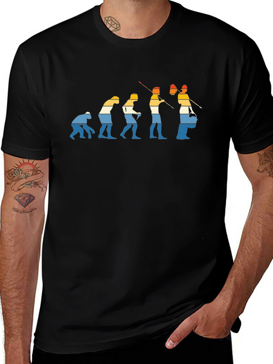 Drummer Evolution Black Graphic T-Shirt