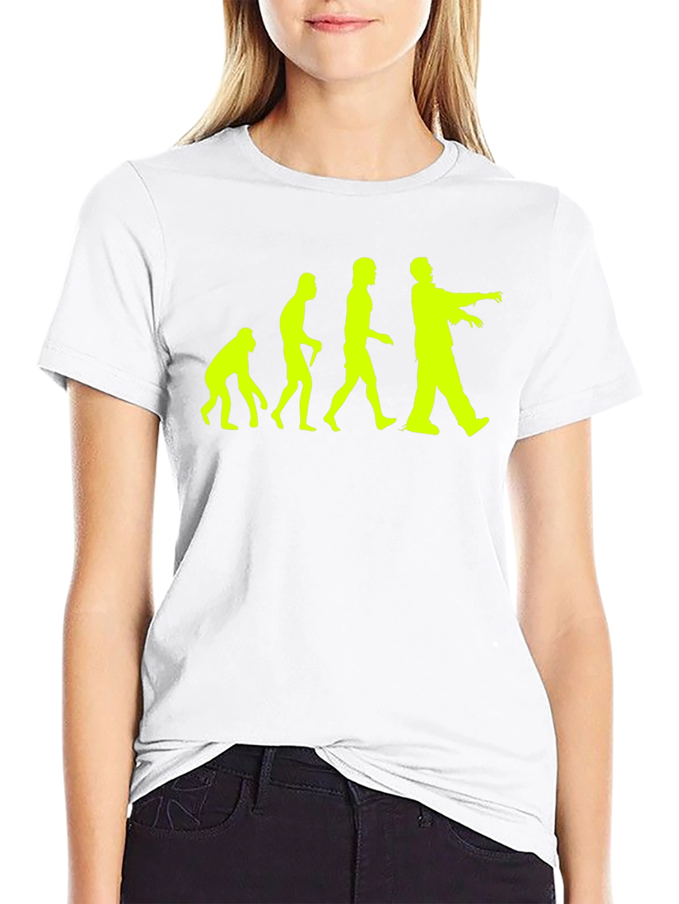 Zombie Evolution Graphic Tee - Black Cotton T-Shirt