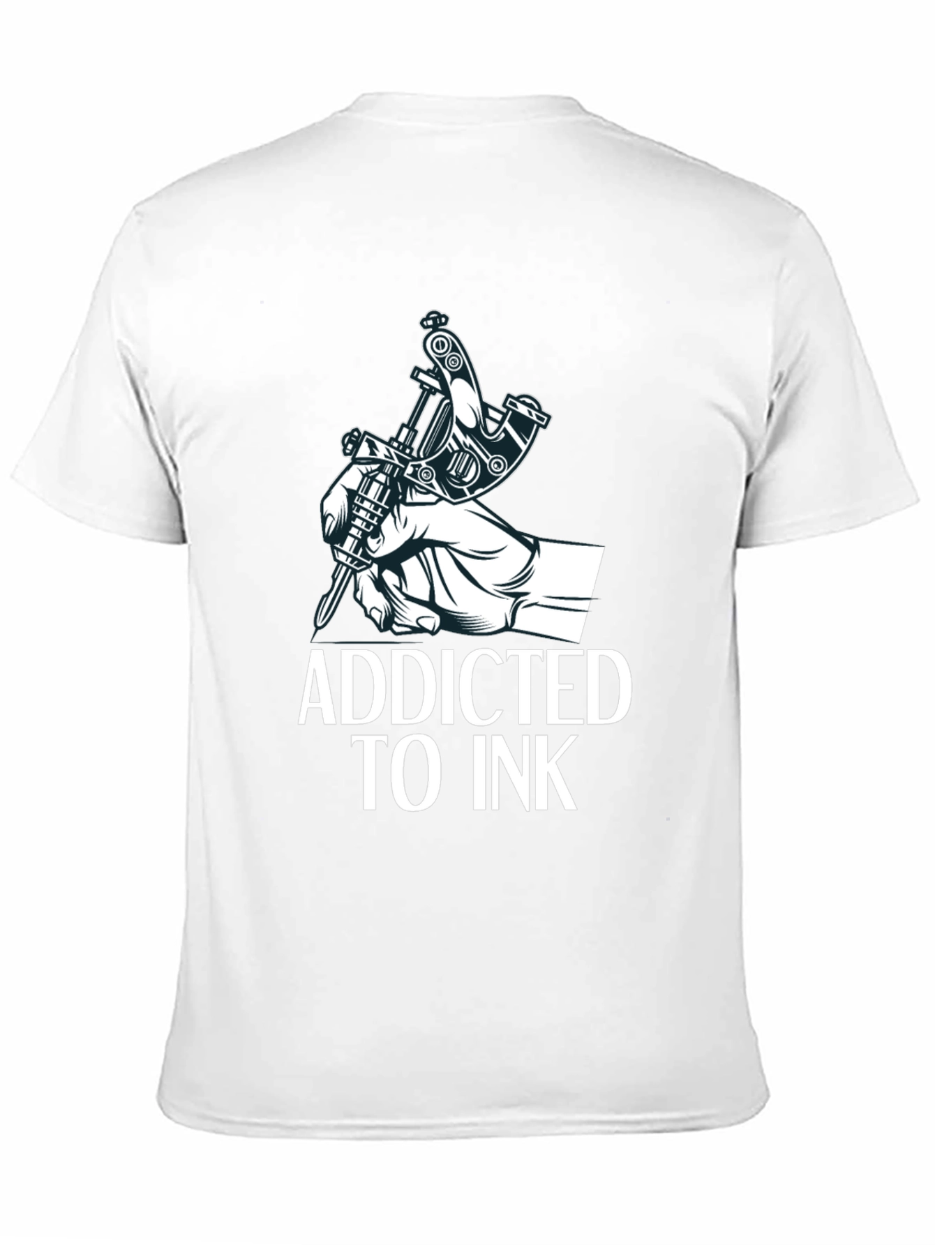 Addicted to Ink Tattoo Machine Graphic Tee - Black