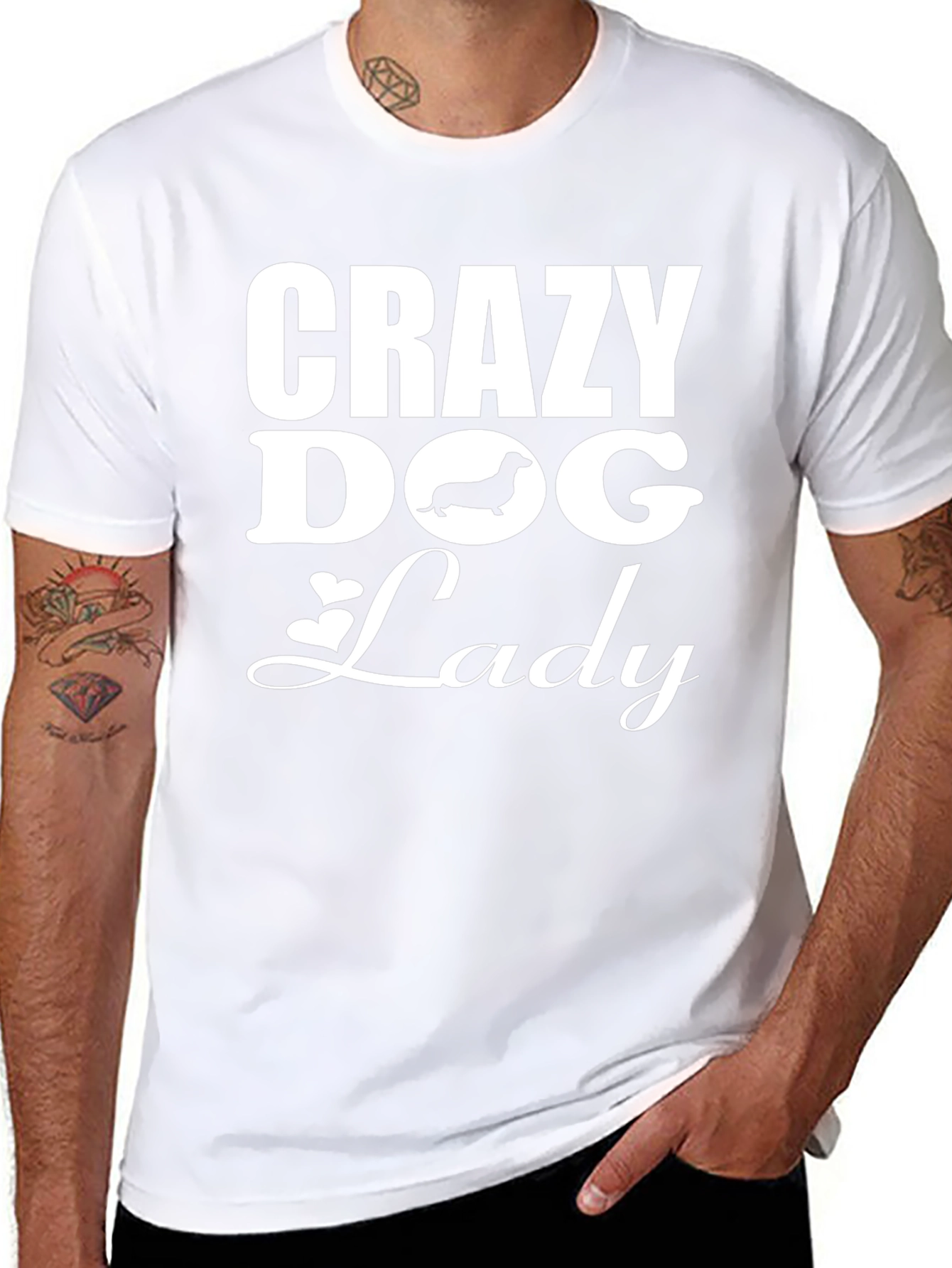 Crazy Dog Lady T-Shirt - Dachshund Love