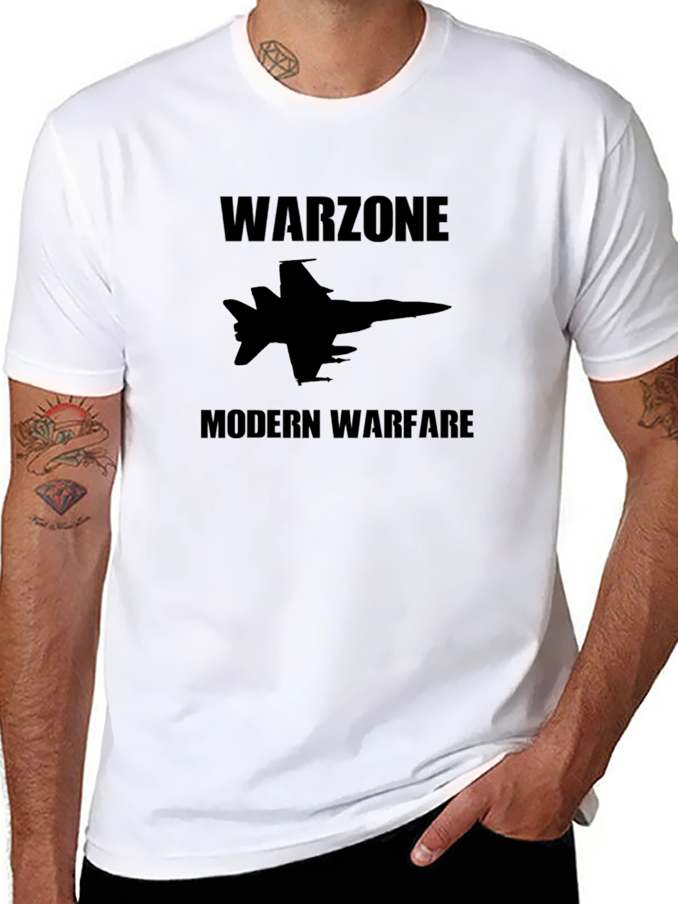 Warzone Modern Warfare Jet Fighter Black T-Shirt