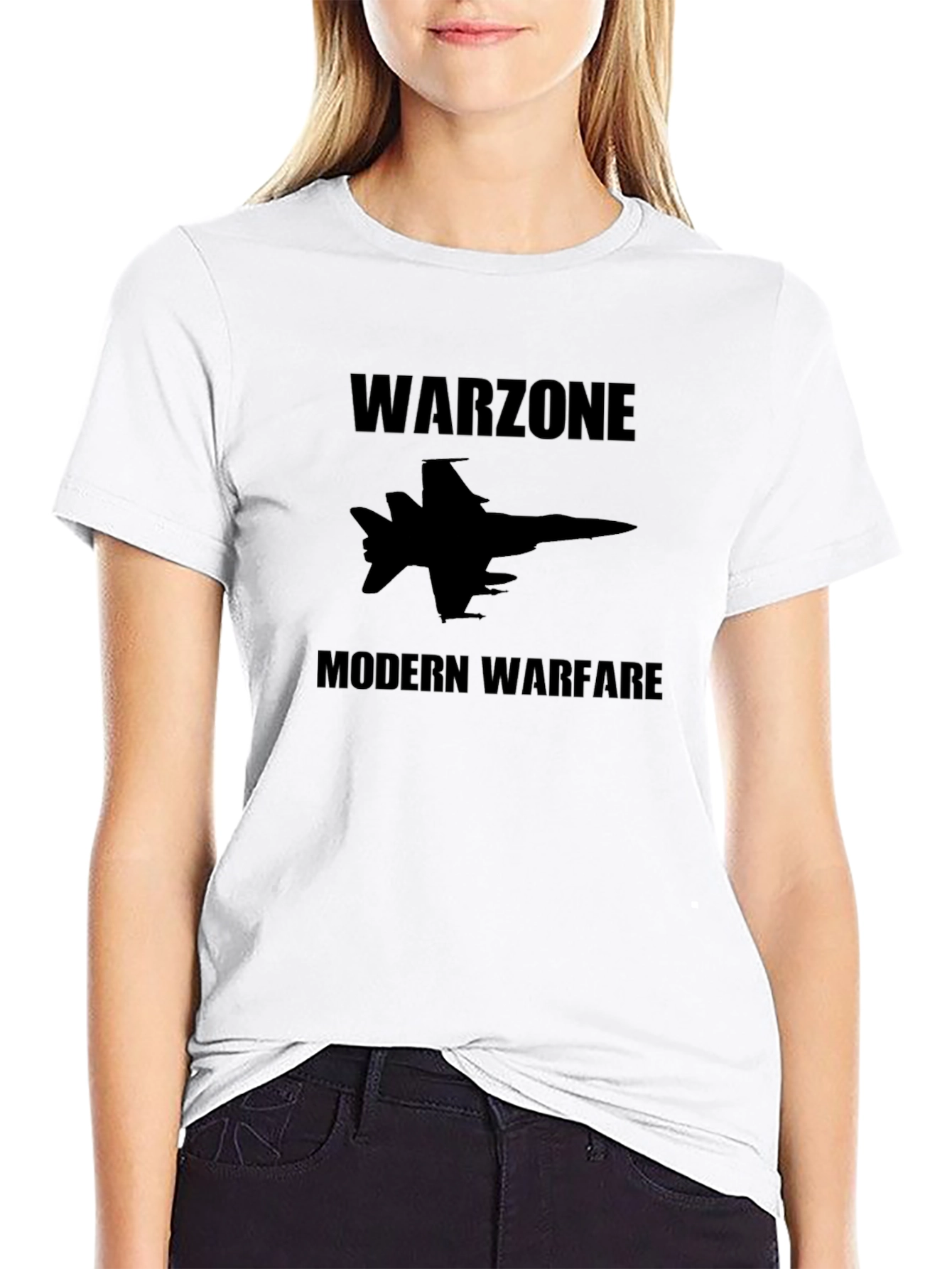 Warzone Modern Warfare Jet Fighter Black T-Shirt