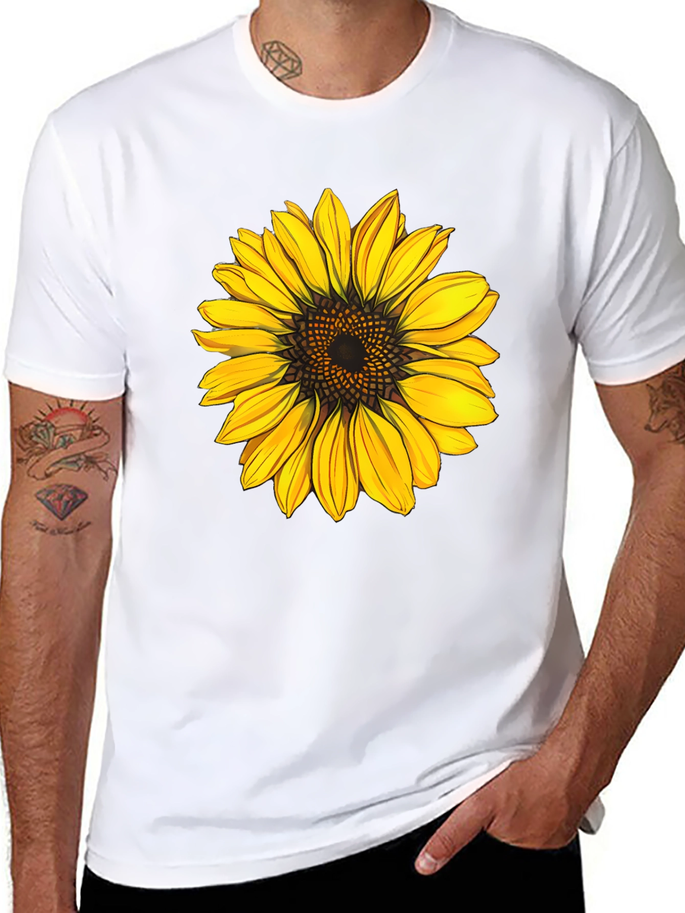 Sunflower Graphic Black Tee