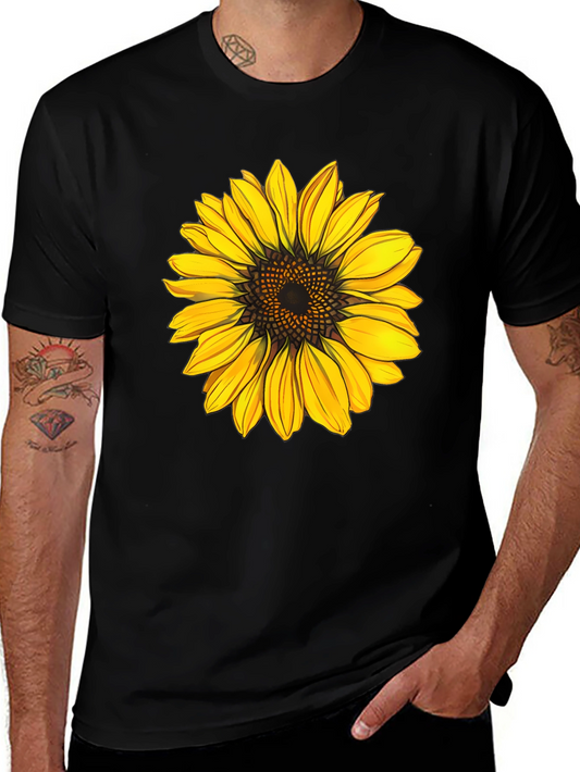 Sunflower Graphic Black Tee