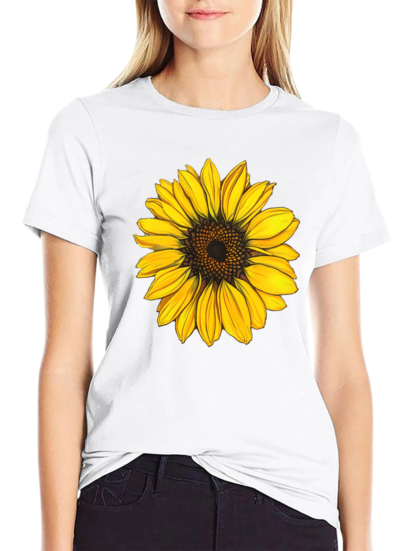 Sunflower Graphic Black Tee