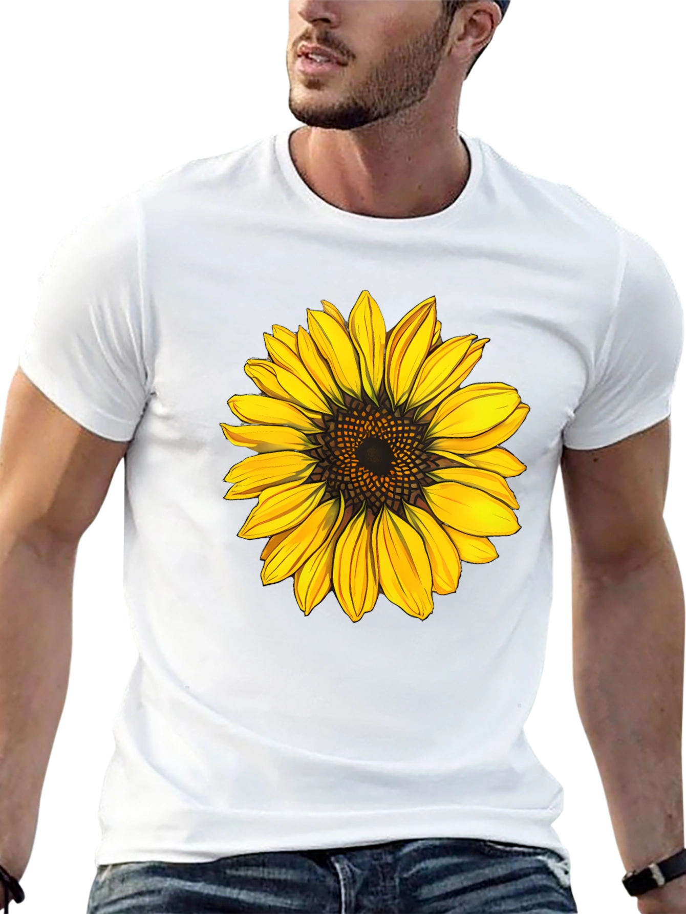 Sunflower Graphic Black Tee