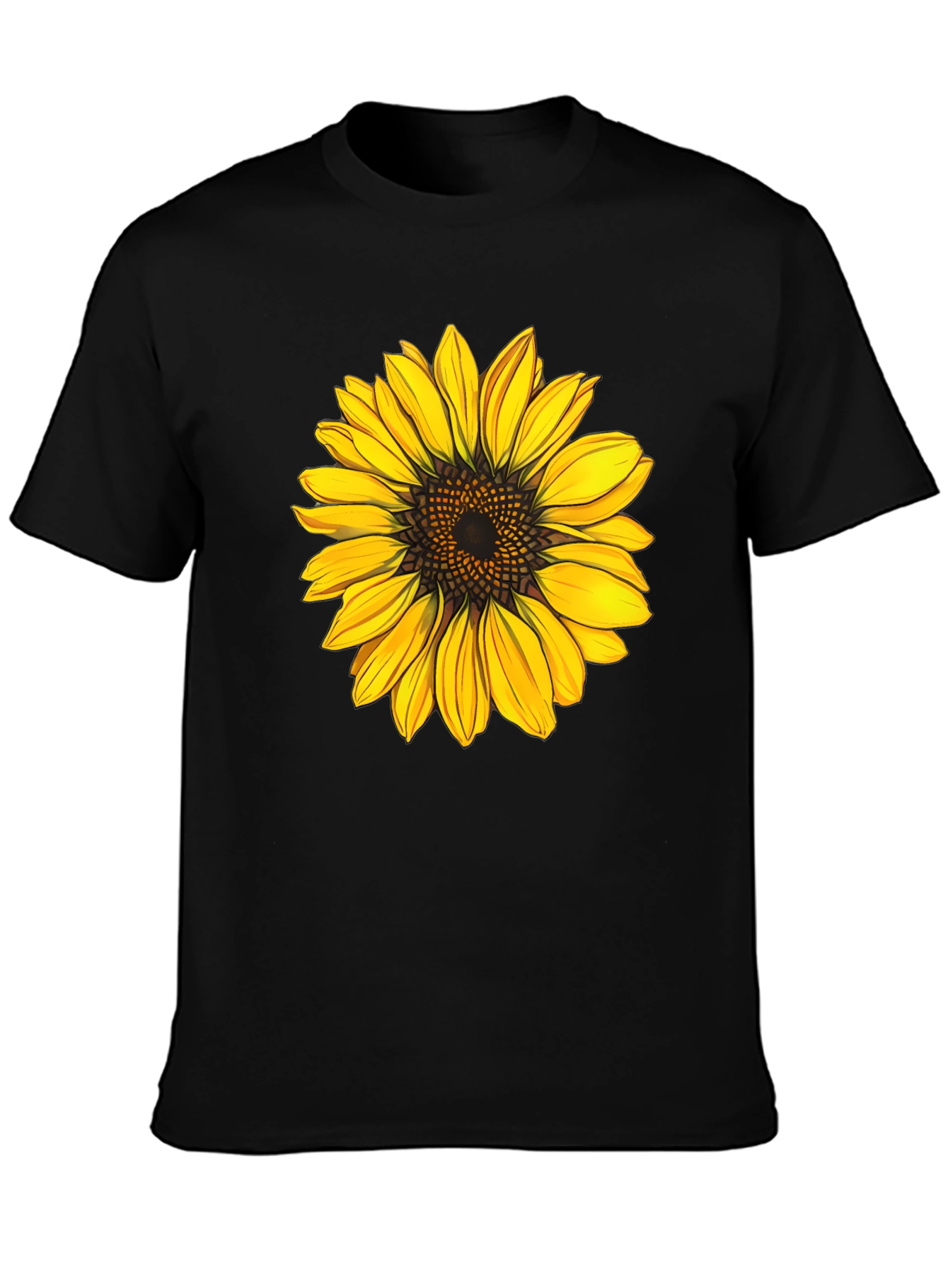 Sunflower Graphic Black Tee