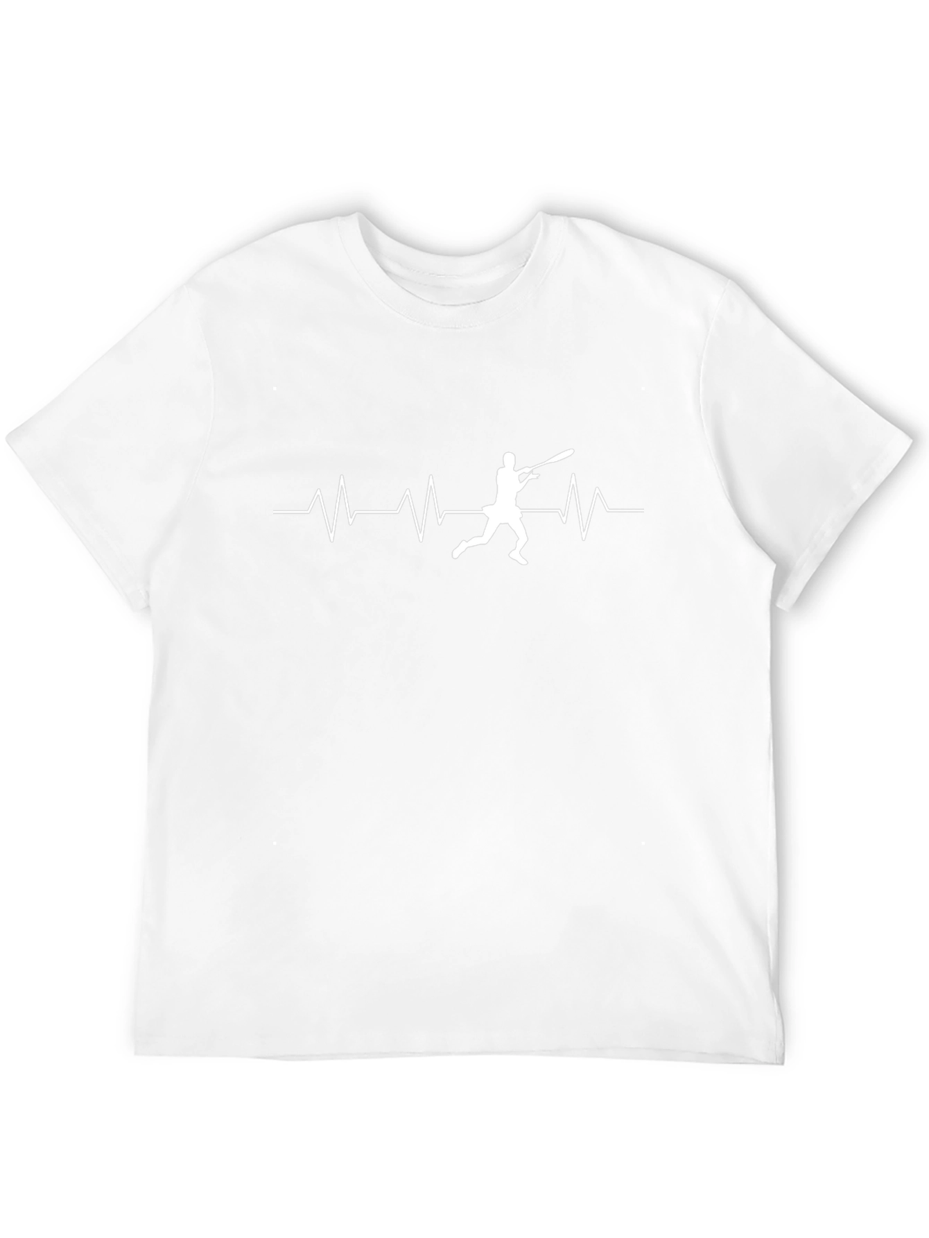 Baseball Heartbeat Graphic Tee - Black