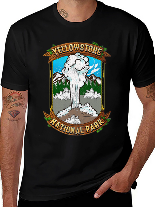 Yellowstone National Park Graphic Tee - Black