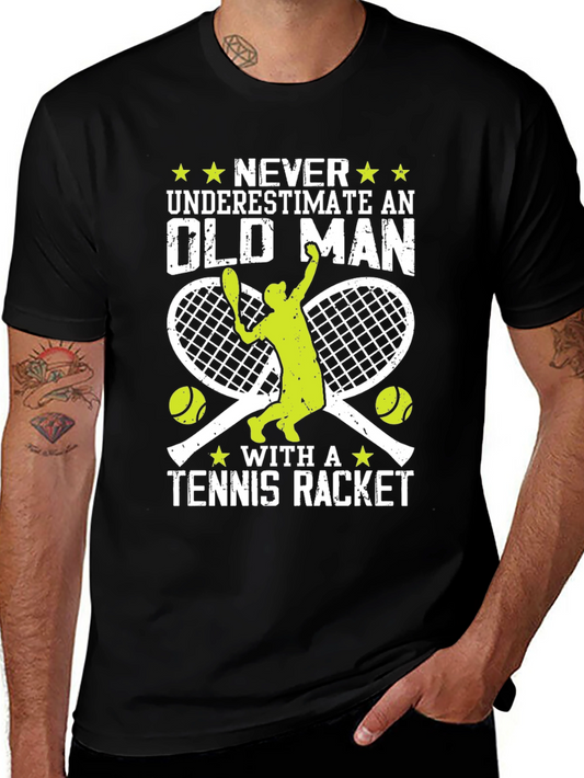 Funny Tennis Old Man T-Shirt