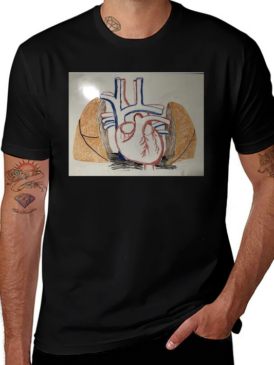 Anatomy Heart T-Shirt - Black Cotton Graphic Tee