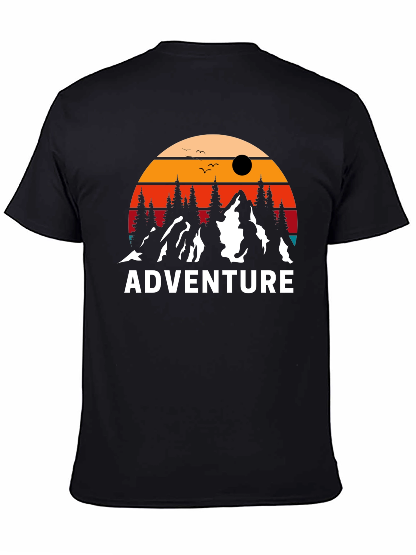 Adventure T-Shirt - Mountain Sunset Design