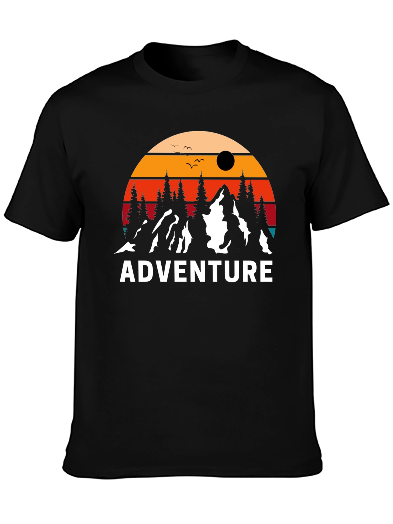 Adventure T-Shirt - Mountain Sunset Design