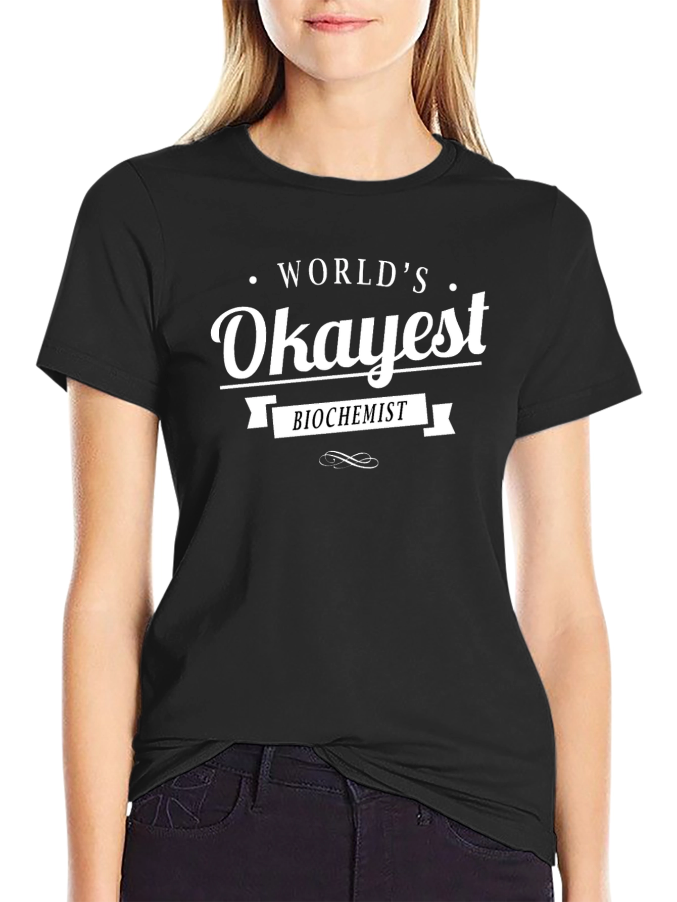 Worlds Okayest Biochemist - Novelty T-Shirt