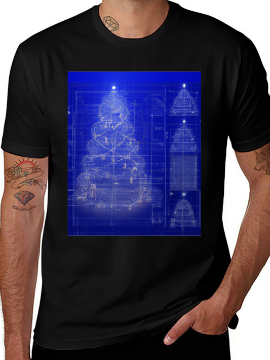 Blueprint Christmas Tree Graphic Tee
